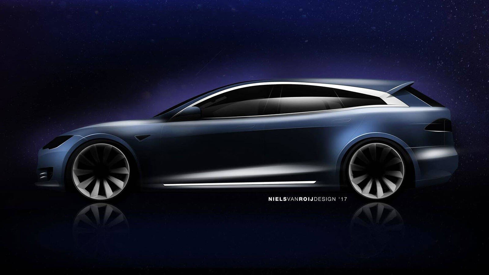 Опубліковані зображення спортивного універсала Tesla Model S