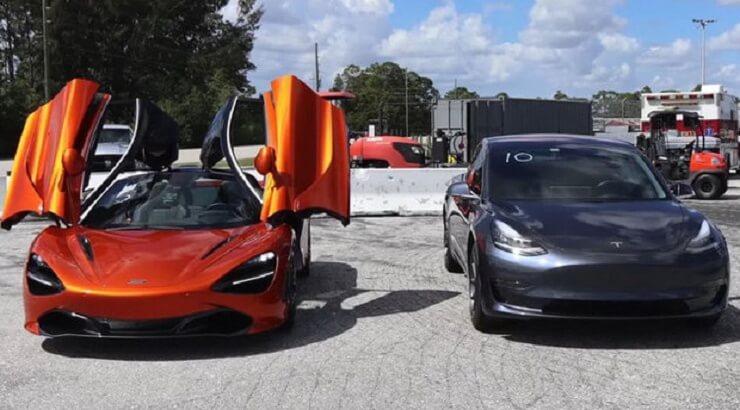 Відео: Tesla Model 3 проти McLaren 720S